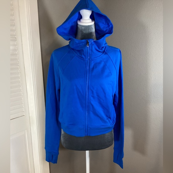 NWT CRZ YOGA Fleece Zip Cropped Hoodie Size L - Picture 3 of 12